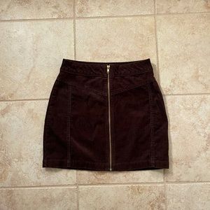 Brown mini skirt